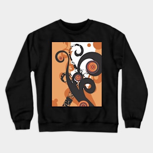 Abstract Pumpkin Swirls Crewneck Sweatshirt